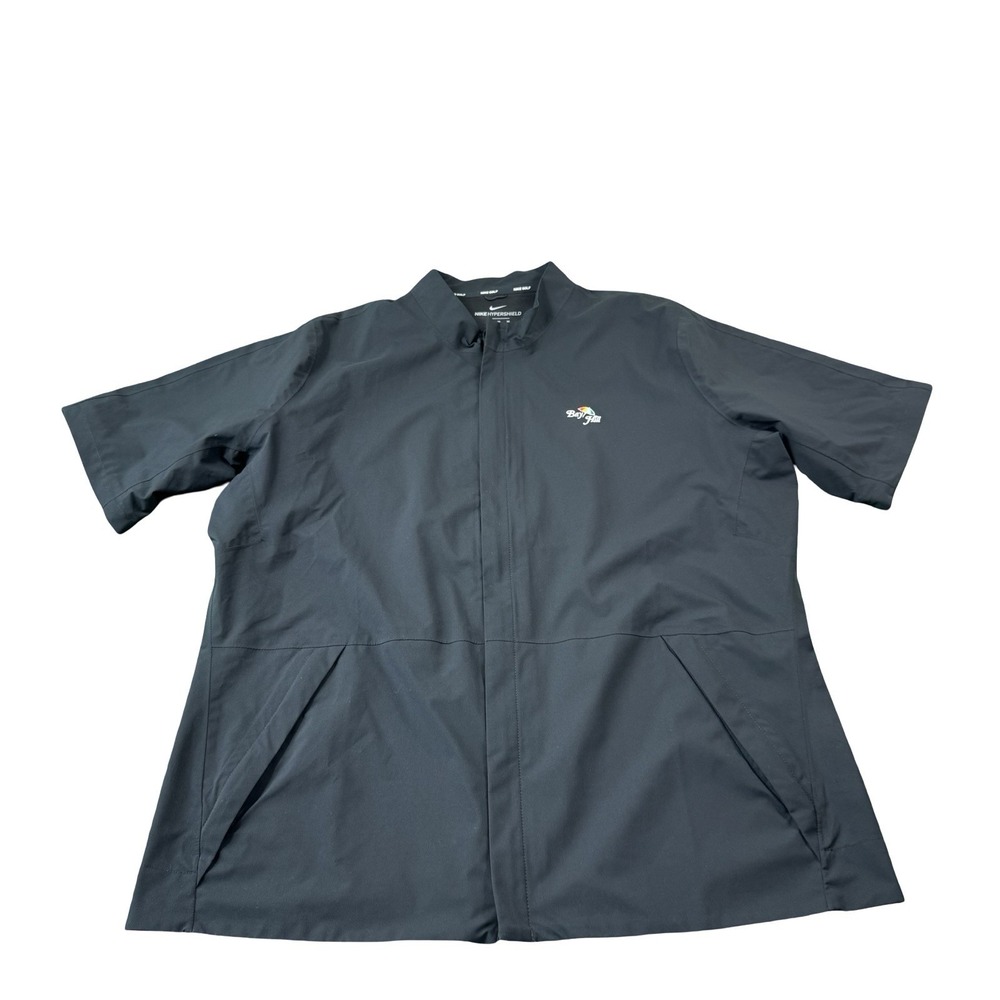 Nike Golf Hypershield Black Water Resistant Half Sleeve Bay Hill Mens XL 932265